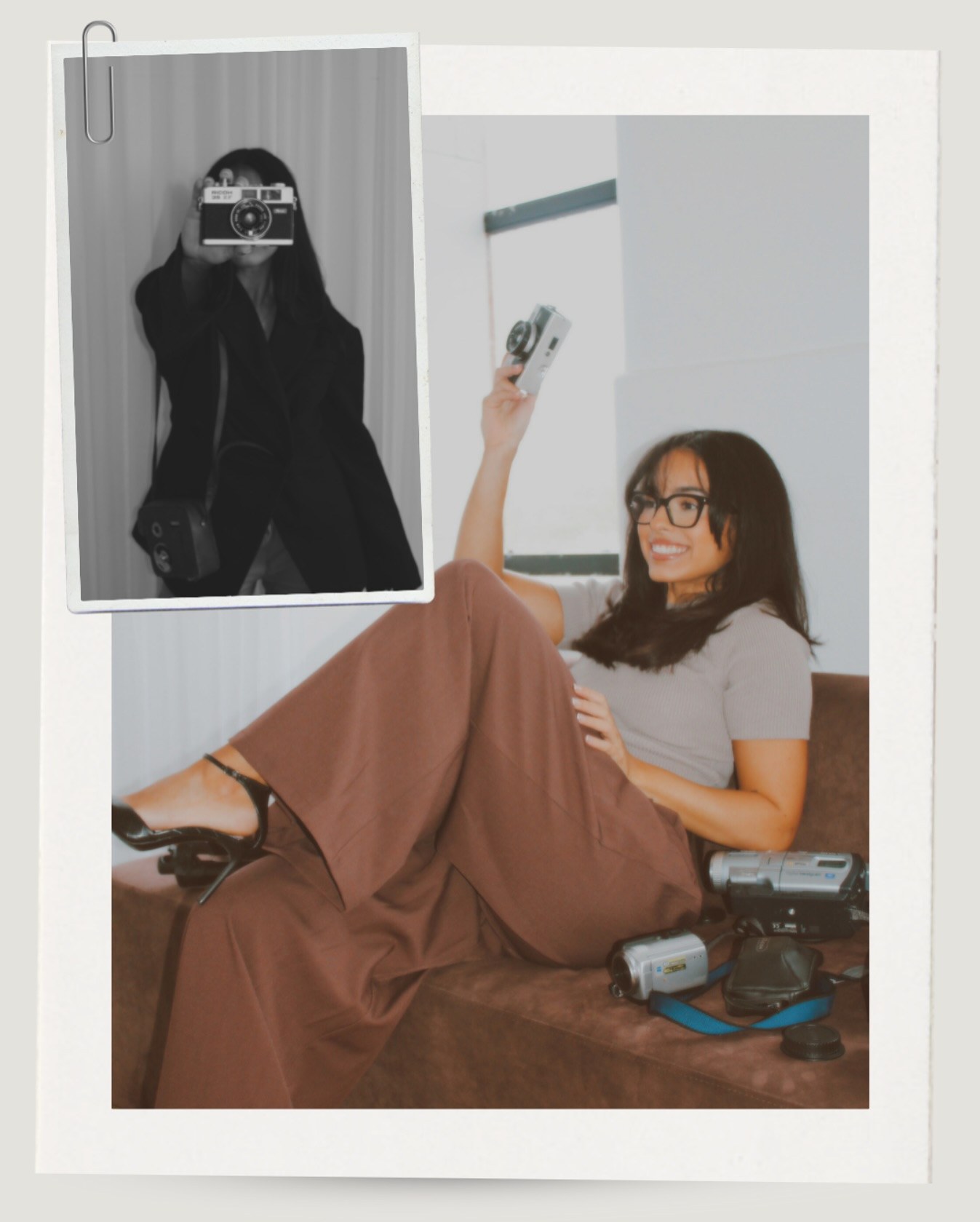 Bea — content creator and photographer with her cameras
